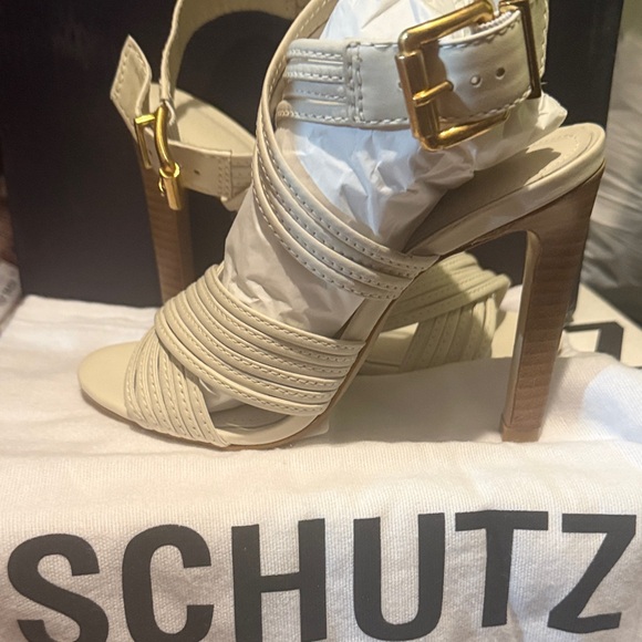 SCHUTZ Shoes - SCHUTZ Women's Beige Strappy Heels